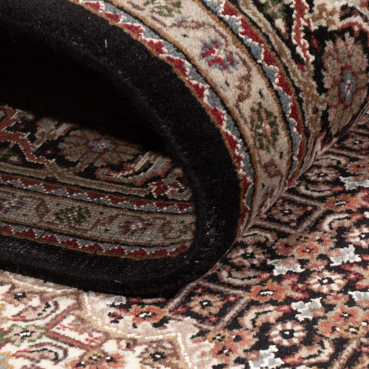 Alfombra oriental - Tabriz - 205 x 143 cm - gris oscuro