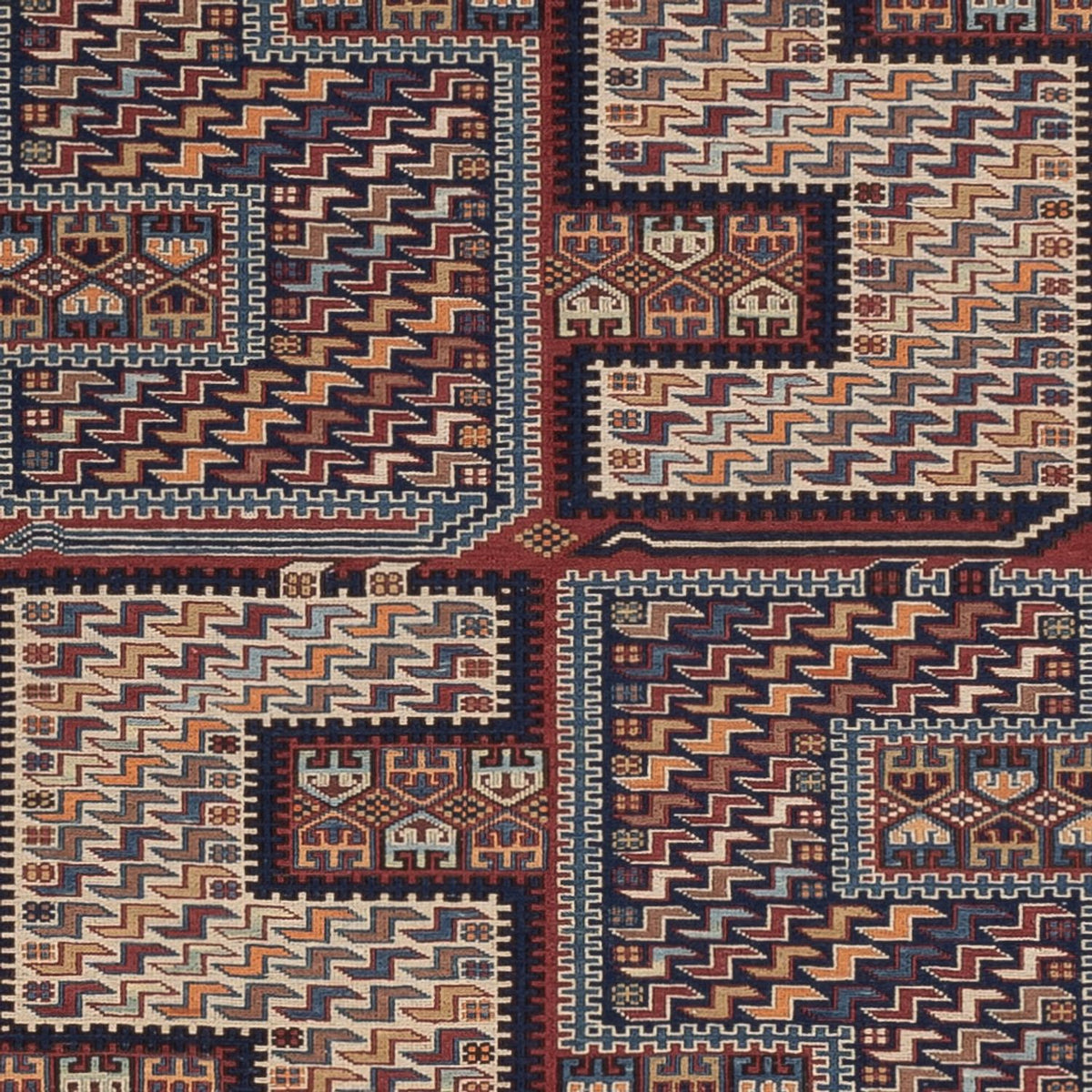 Alfombra Kelim - Oriental - Soumak - 215 x 155 cm - beige oscuro