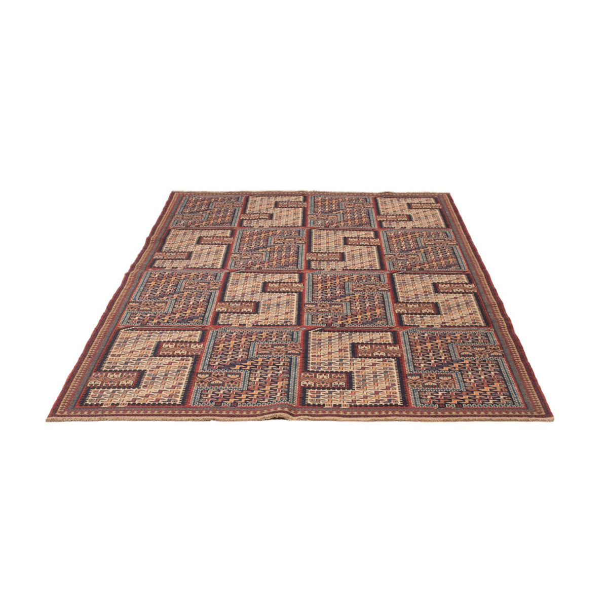 Alfombra Kelim - Oriental - Soumak - 215 x 155 cm - beige oscuro