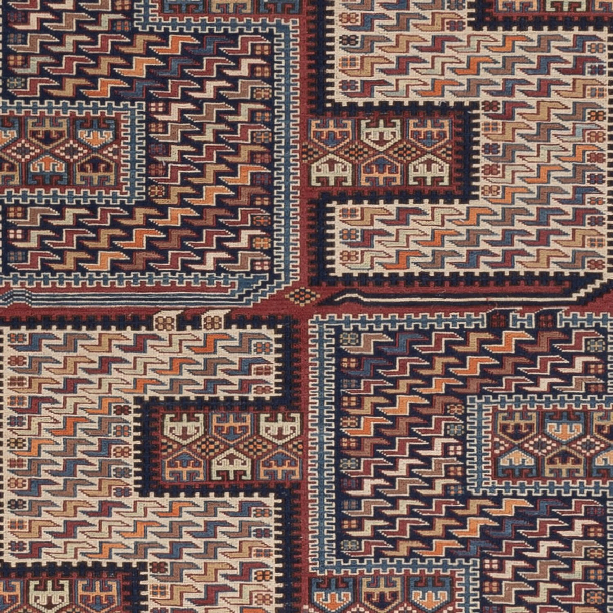 Alfombra Kelim - Oriental - Soumak - 216 x 152 cm - beige oscuro