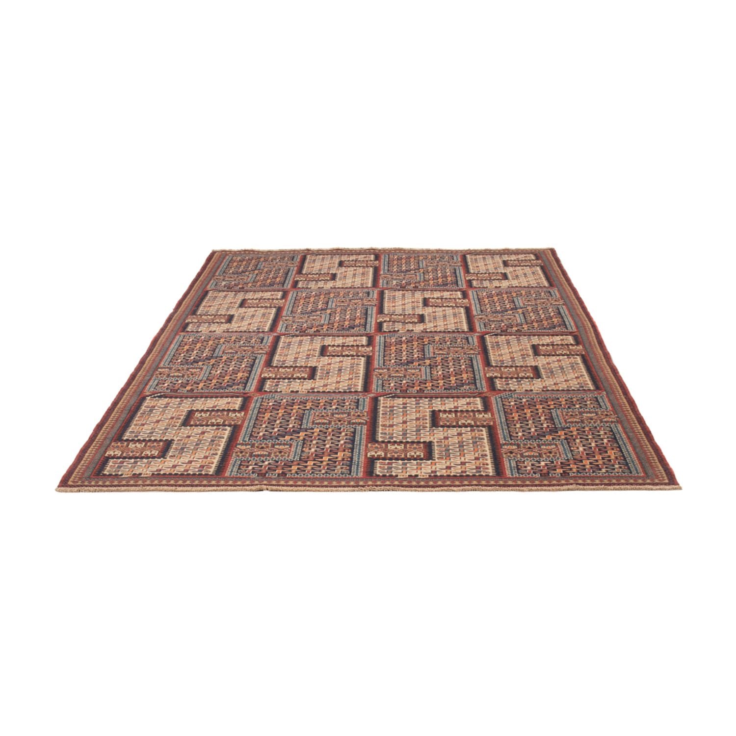 Alfombra Kelim - Oriental - Soumak - 216 x 152 cm - beige oscuro