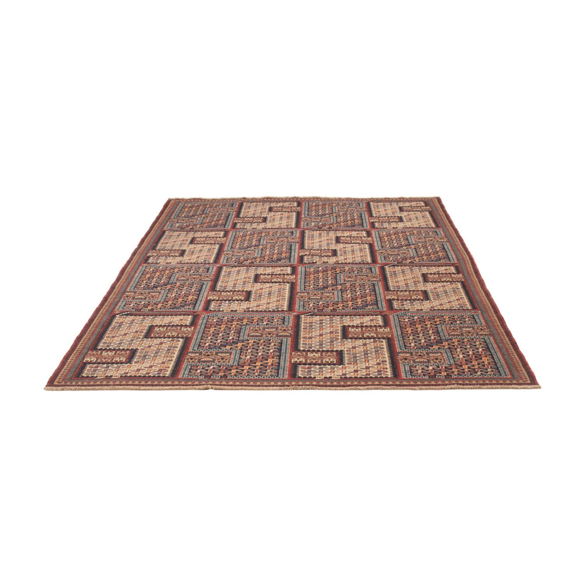 Alfombra Kelim - Oriental - Soumak - 216 x 152 cm - beige oscuro