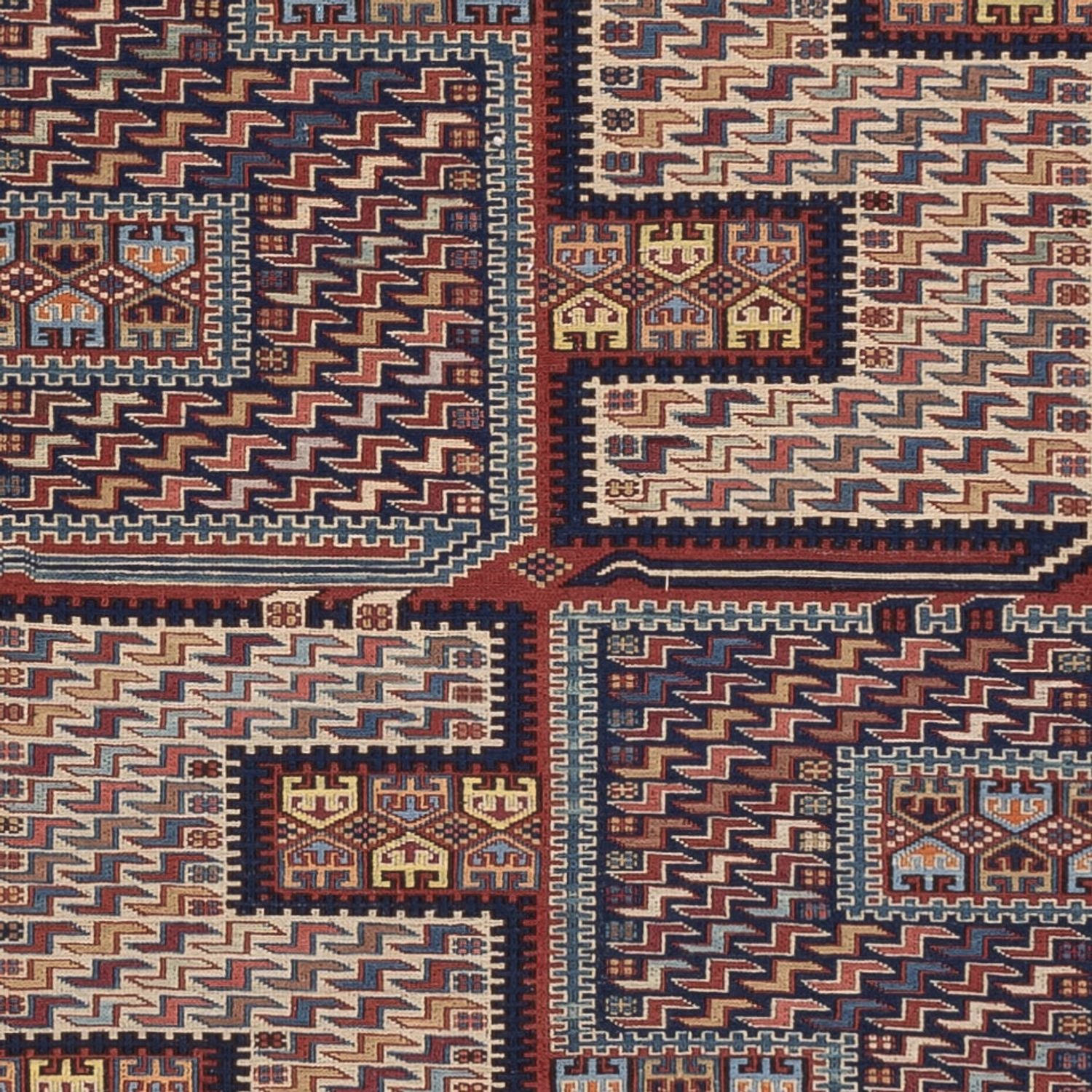 Alfombra Kelim - Oriental - Soumak - 205 x 166 cm - beige oscuro
