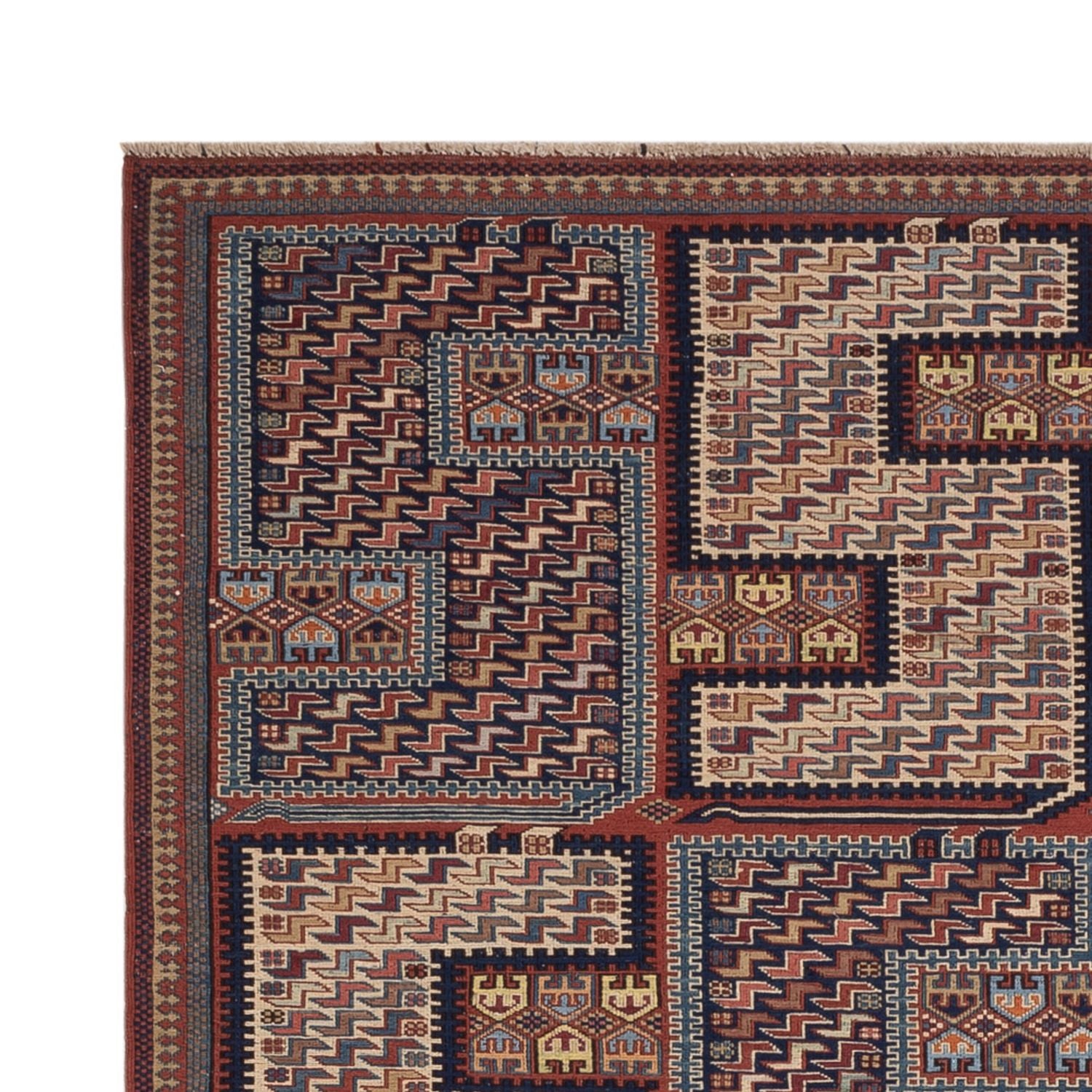 Alfombra Kelim - Oriental - Soumak - 205 x 166 cm - beige oscuro