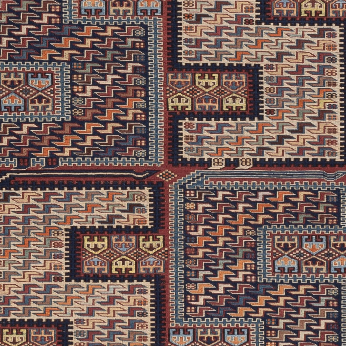 Alfombra Kelim - Oriental - Soumak - 209 x 166 cm - beige oscuro