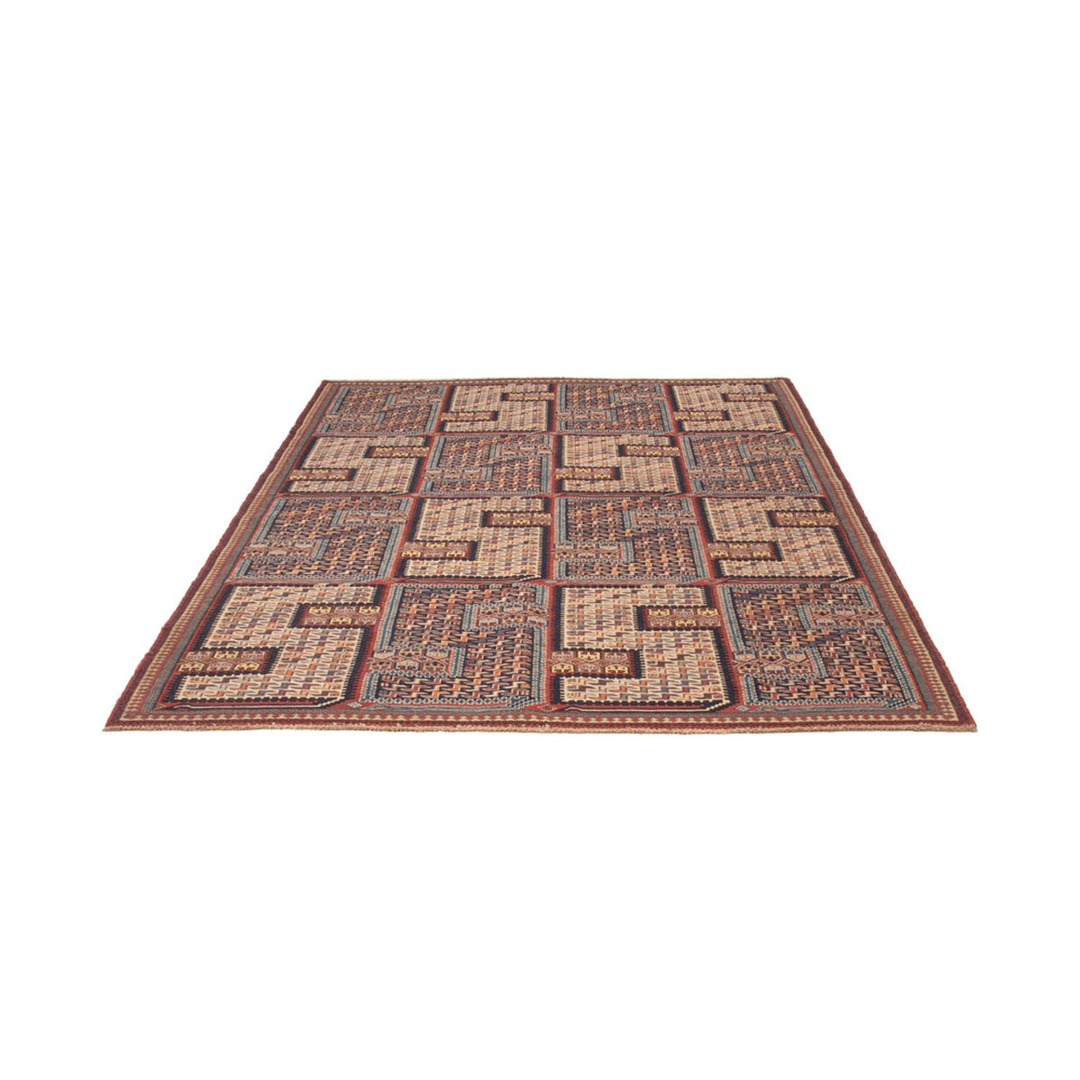 Alfombra Kelim - Oriental - Soumak - 209 x 166 cm - beige oscuro