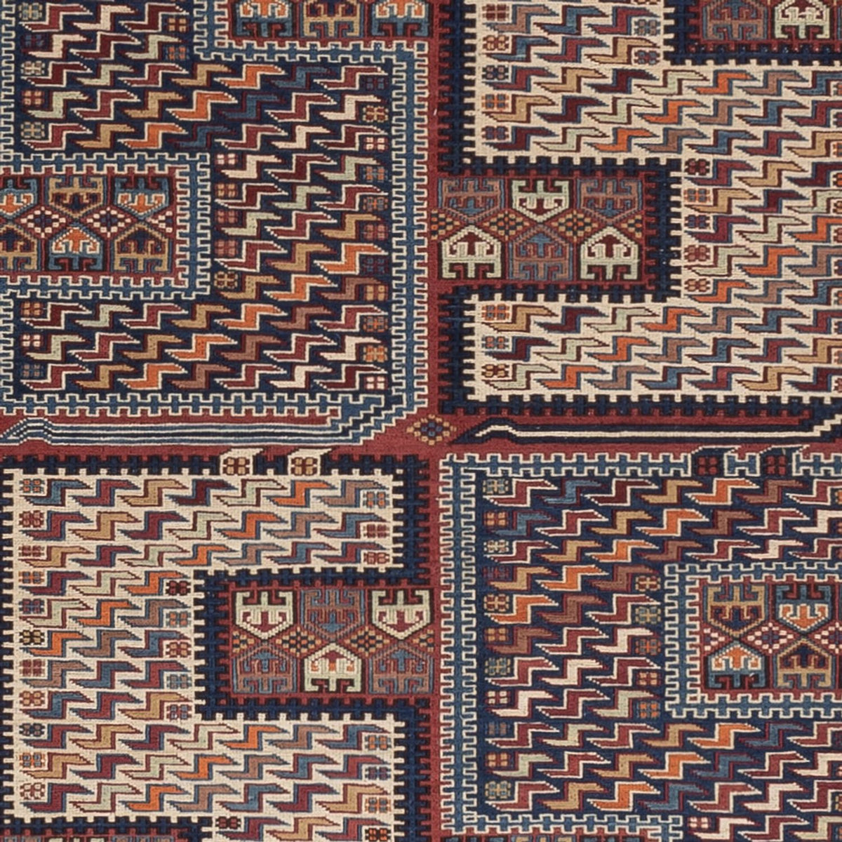 Alfombra Kelim - Oriental - Soumak - 215 x 159 cm - beige oscuro