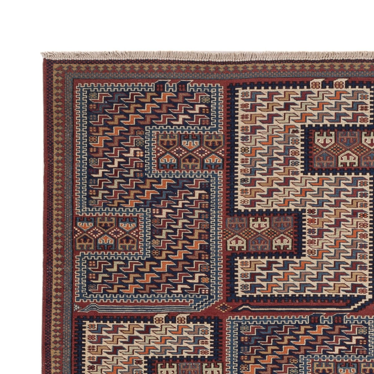 Alfombra Kelim - Oriental - Soumak - 215 x 159 cm - beige oscuro