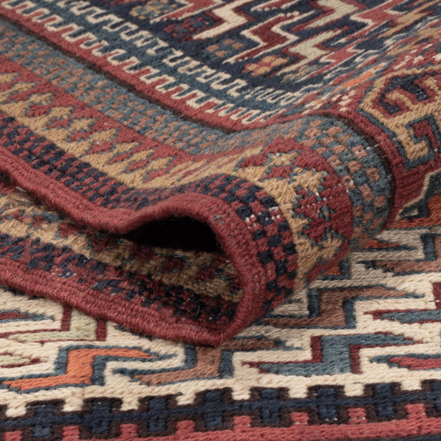 Alfombra Kelim - Oriental - Soumak - 215 x 159 cm - beige oscuro