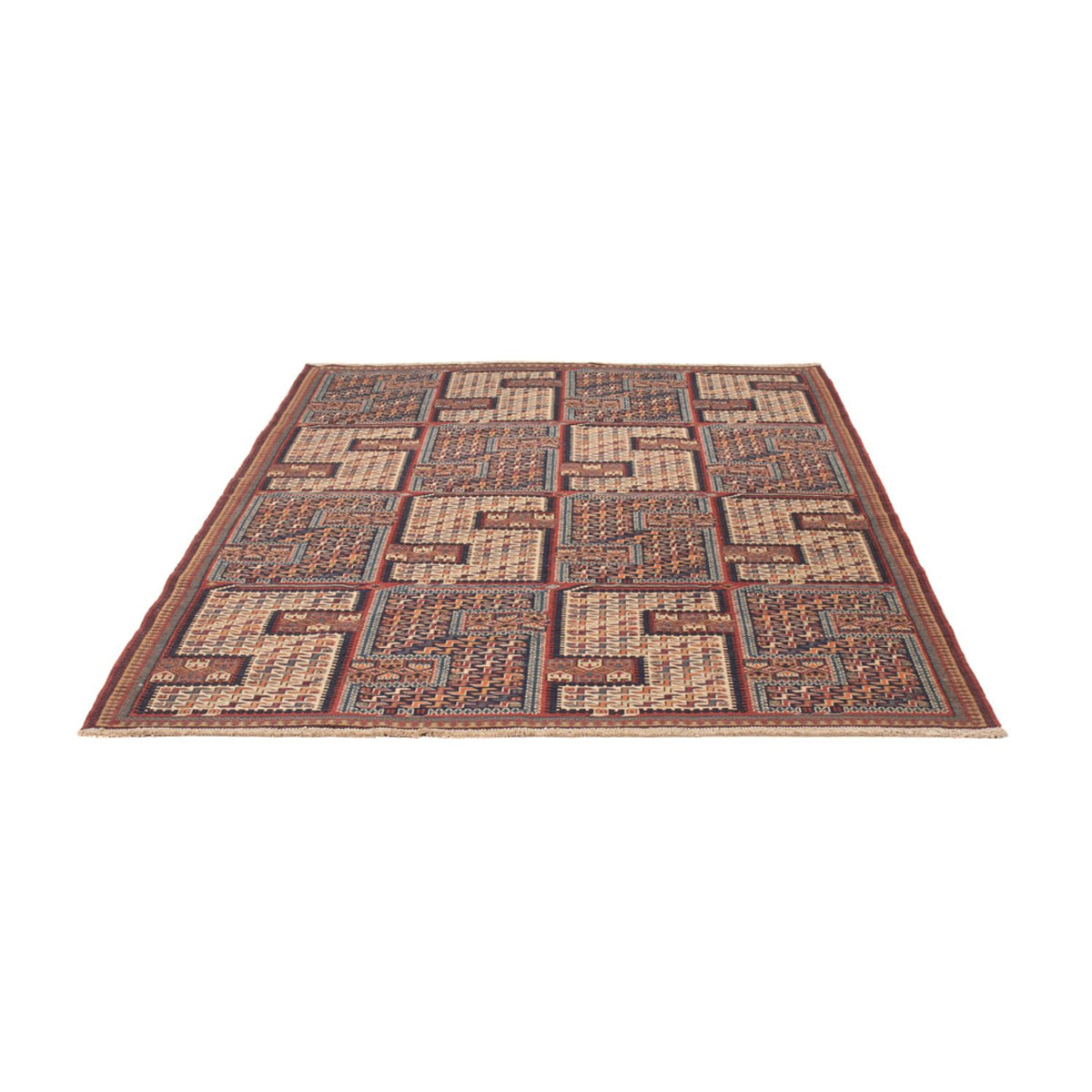Alfombra Kelim - Oriental - Soumak - 215 x 159 cm - beige oscuro