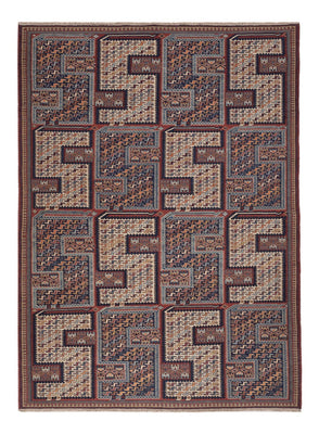 Alfombra Kelim - Oriental - Soumak - 214 x 155 cm - beige oscuro