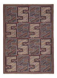 Alfombra Kelim - Oriental - Soumak - 214 x 155 cm - beige oscuro