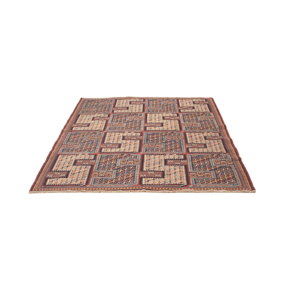 Alfombra Kelim - Oriental - Soumak - 214 x 155 cm - beige oscuro