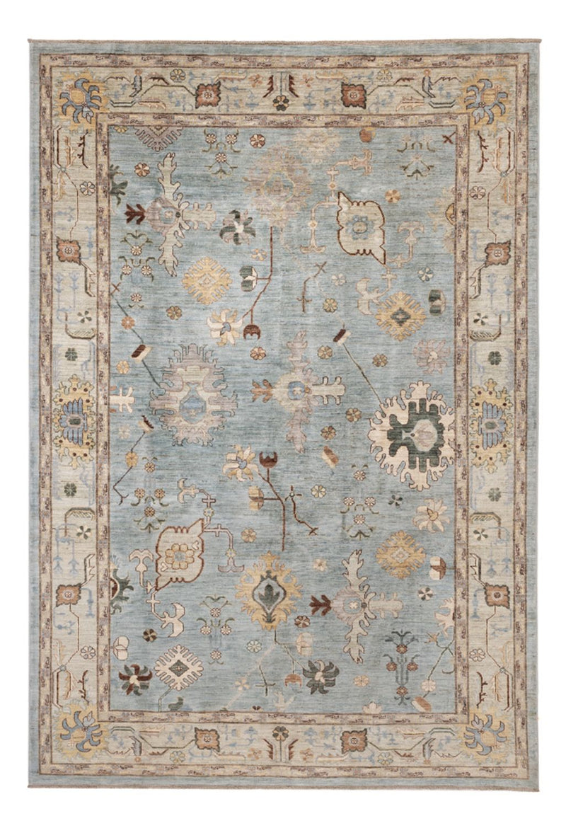 Alfombra Ziegler - Usak - 296 x 200 cm - azul claro