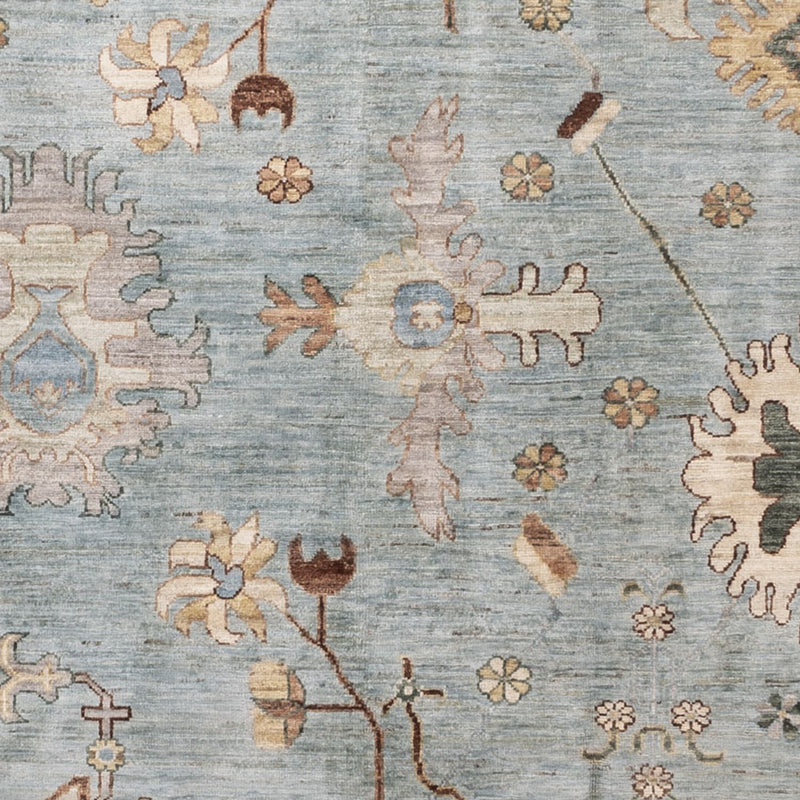 Alfombra Ziegler - Usak - 296 x 200 cm - azul claro