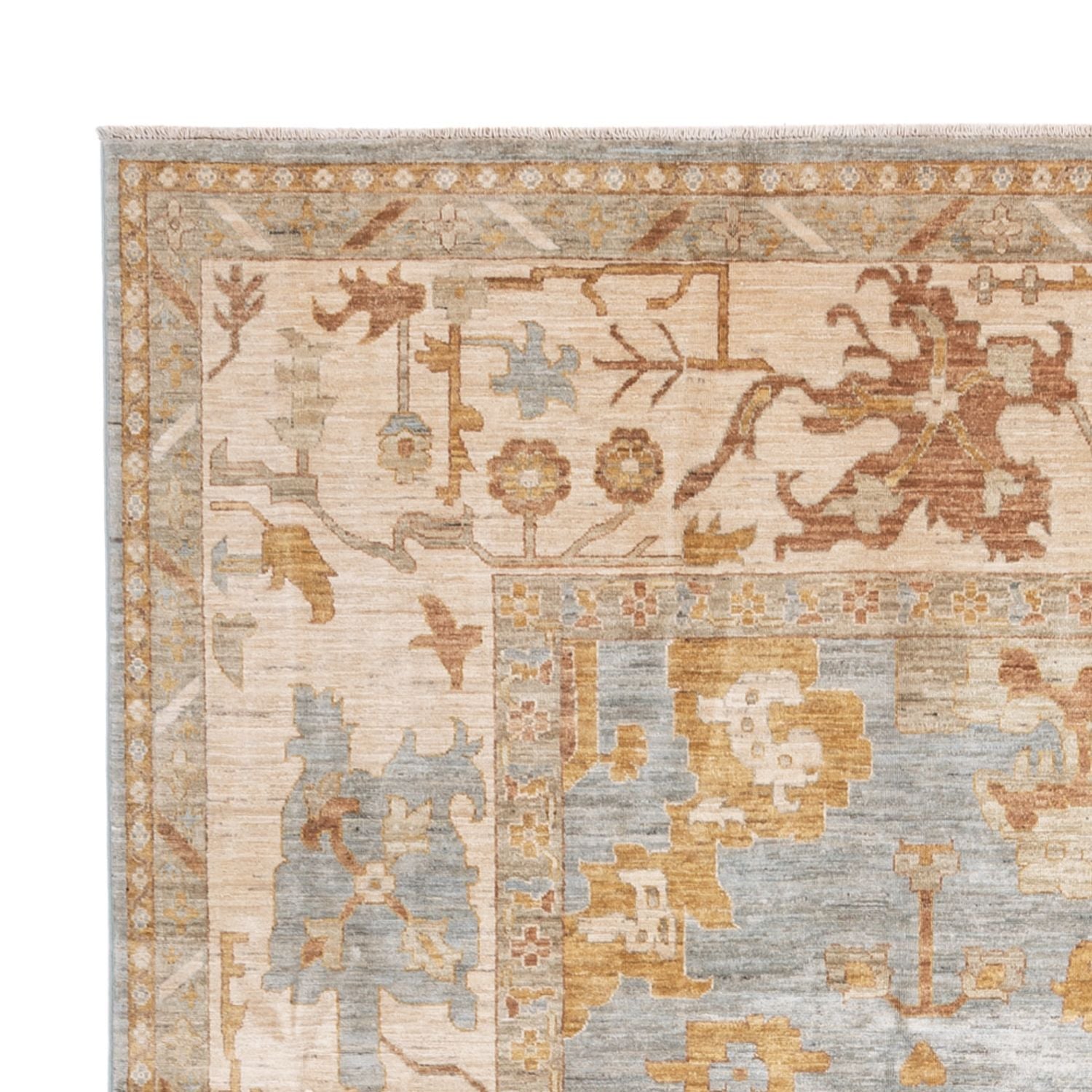 Alfombra Ziegler - Usak - 348 x 246 cm - azul claro