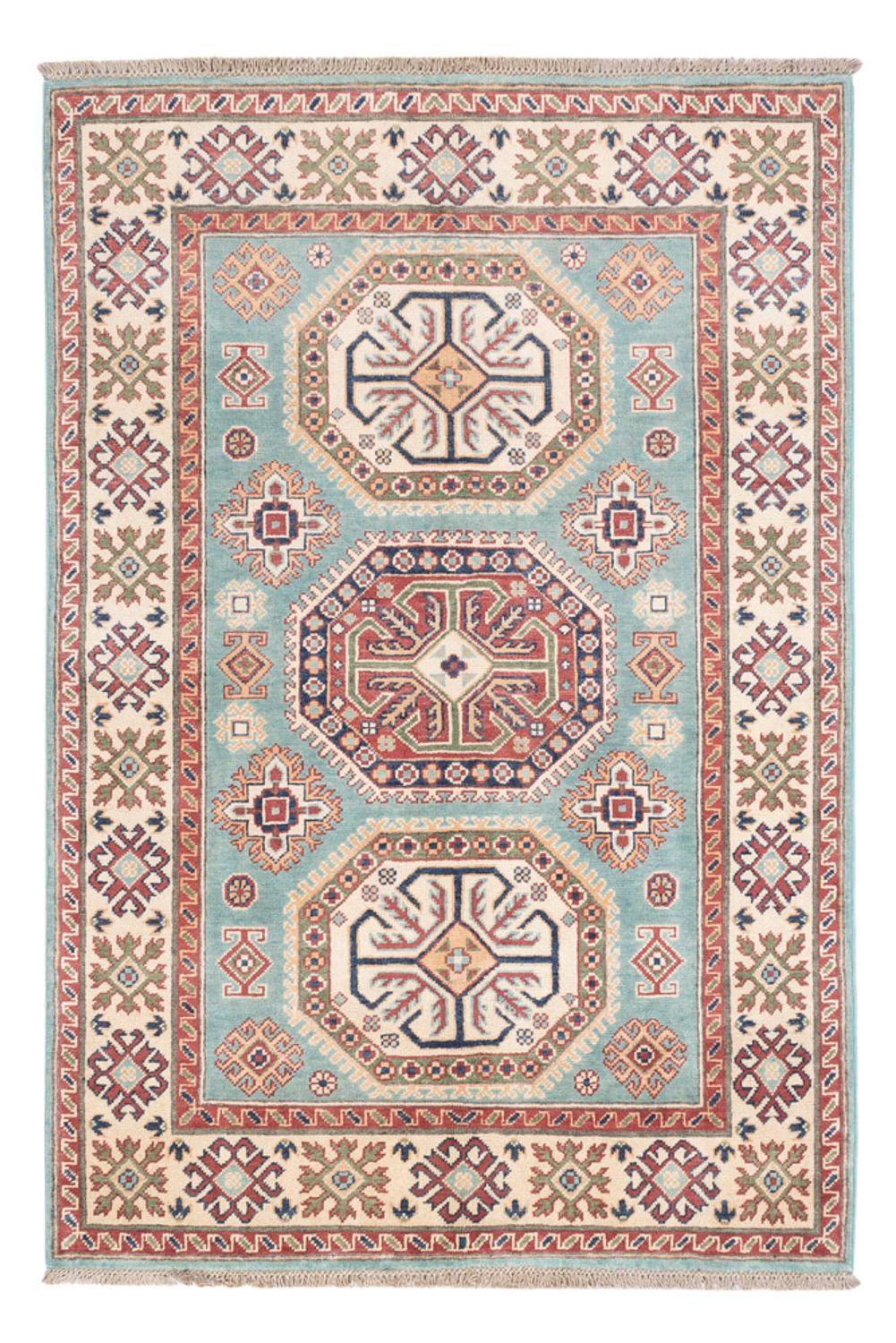 Alfombra Ziegler - Kazak - 178 x 120 cm - azul claro