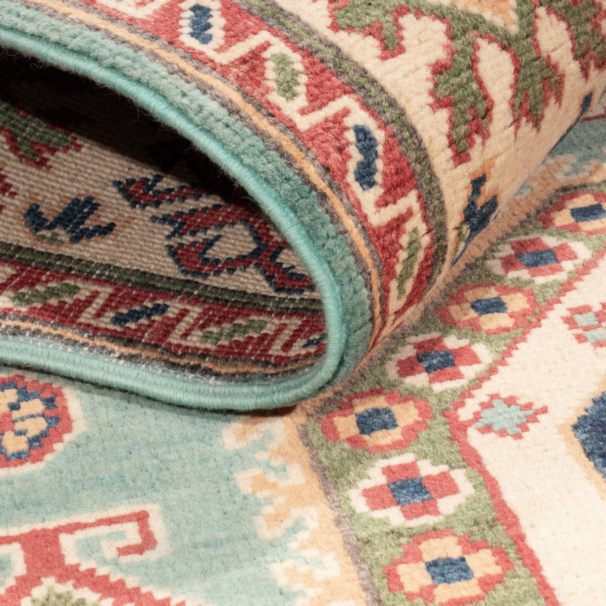 Alfombra Ziegler - Kazak - 178 x 120 cm - azul claro