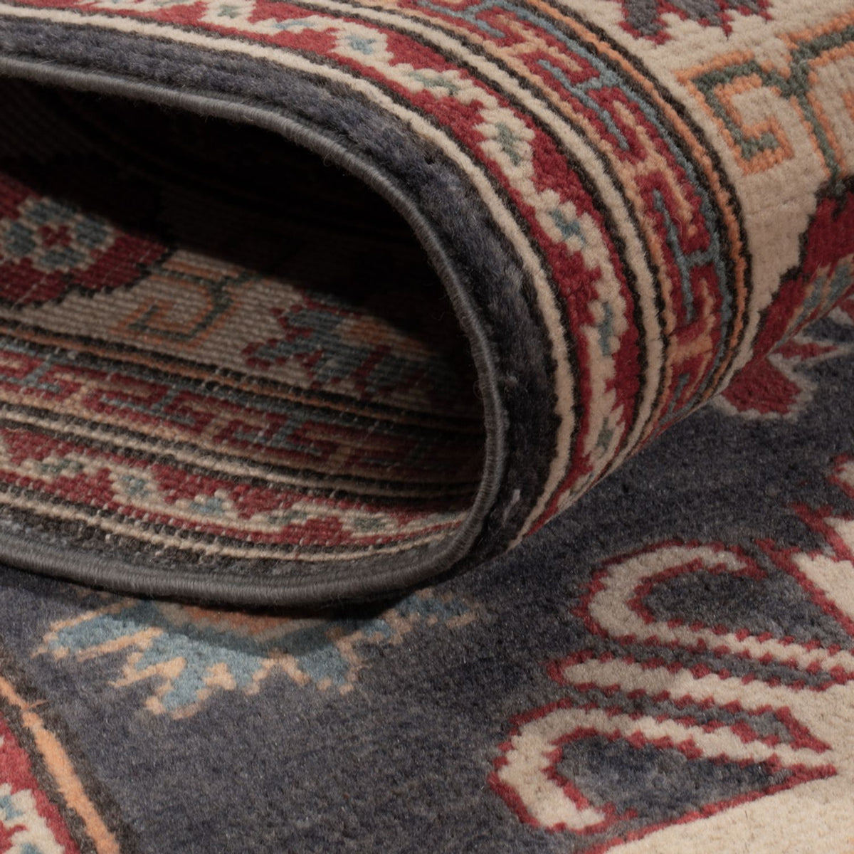 Alfombra de pasillo Alfombra Ziegler - Kazak - 303 x 80 cm - azul oscuro