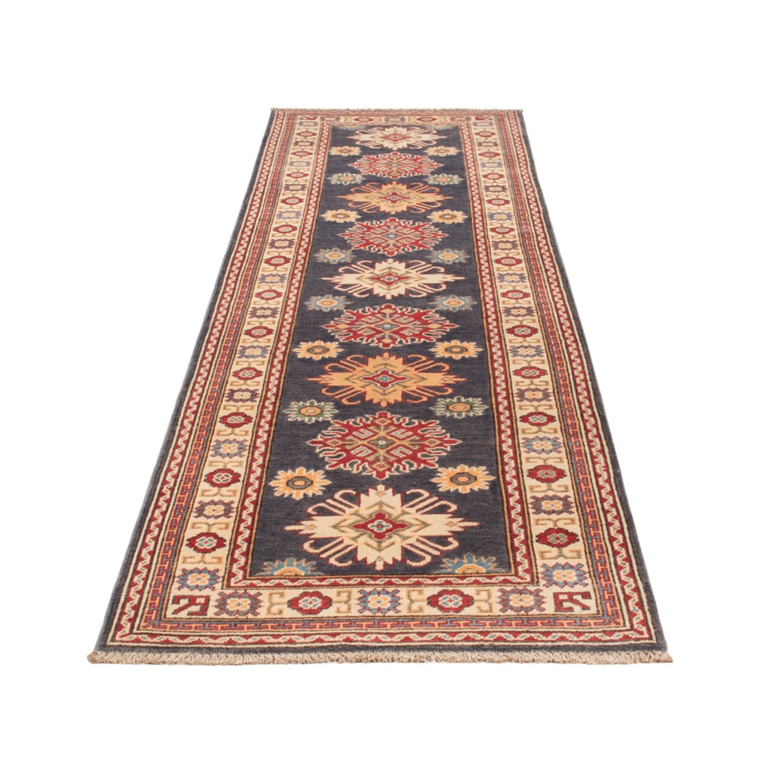 Alfombra de pasillo Alfombra Ziegler - Kazak - 303 x 80 cm - azul oscuro