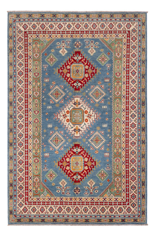 Alfombra Ziegler - Kazak - 300 x 198 cm - azul