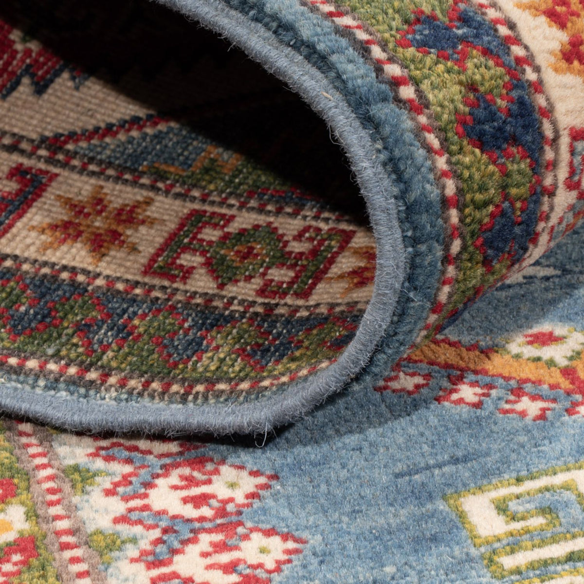 Alfombra Ziegler - Kazak - 193 x 148 cm - azul