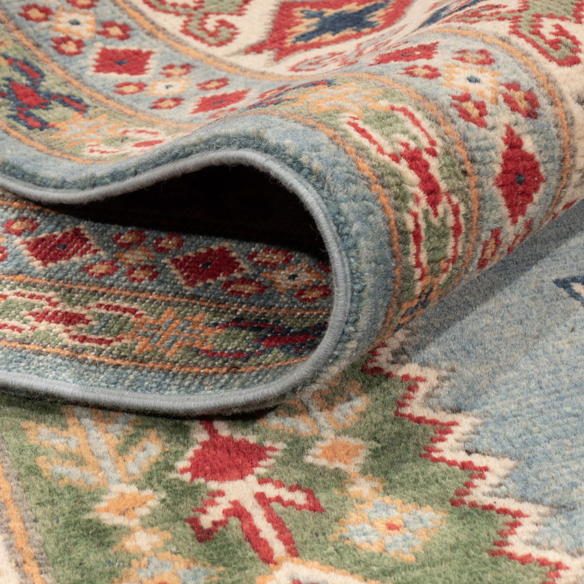 Alfombra Ziegler - Kazak - 291 x 195 cm - azul claro