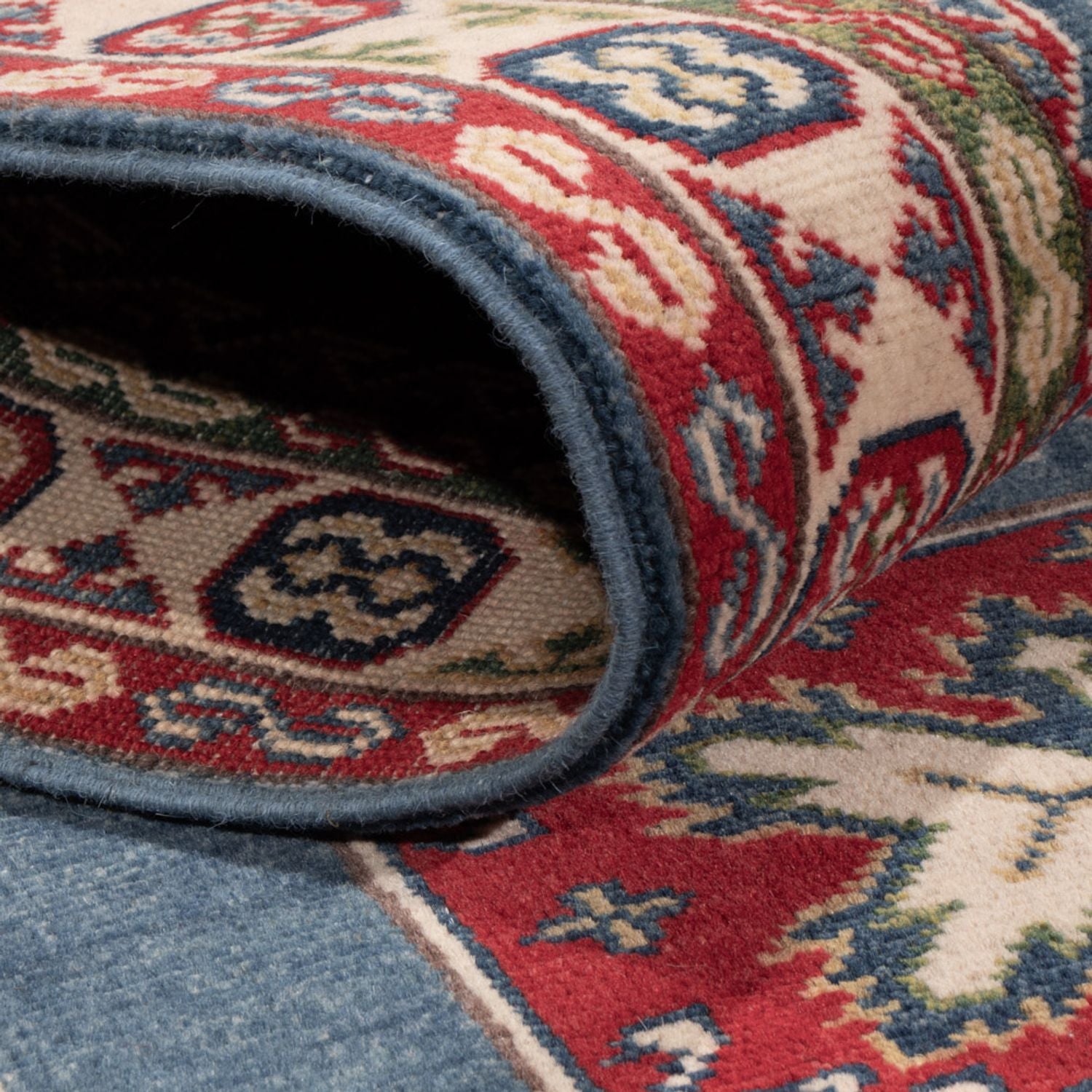 Alfombra de pasillo Alfombra Ziegler - Kazak - 281 x 80 cm - azul