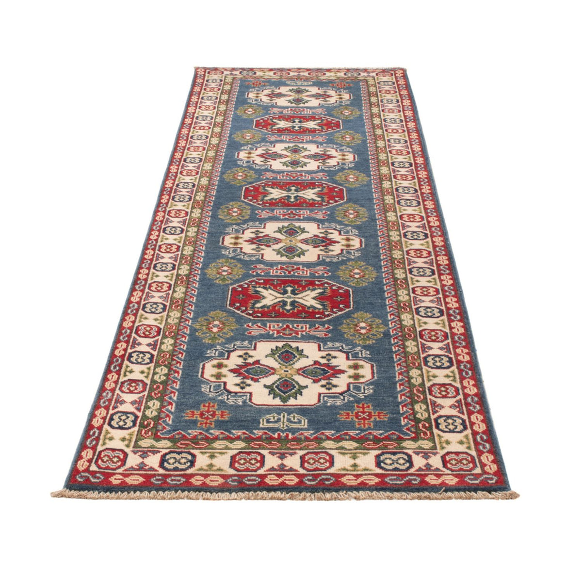 Alfombra de pasillo Alfombra Ziegler - Kazak - 281 x 80 cm - azul
