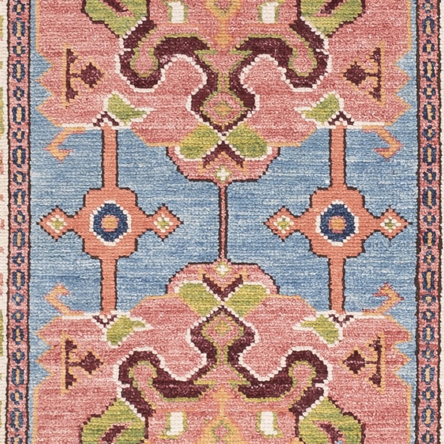 Alfombra de pasillo Alfombra Ziegler - Kazak - 296 x 79 cm - azul
