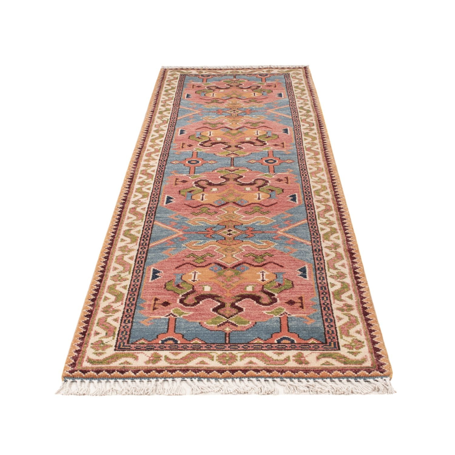 Alfombra de pasillo Alfombra Ziegler - Kazak - 296 x 79 cm - azul