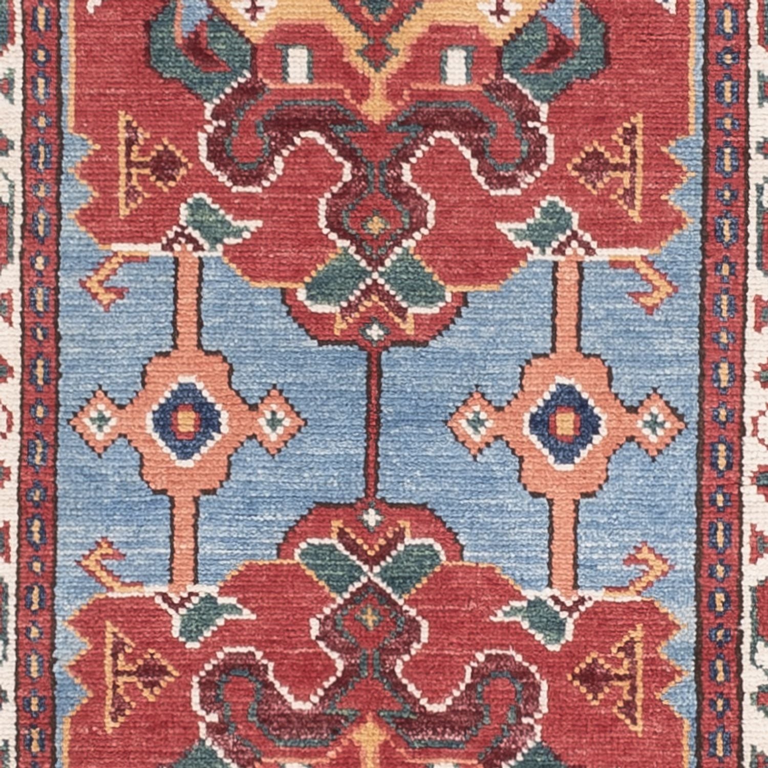 Alfombra de pasillo Alfombra Ziegler - Kazak - 287 x 77 cm - azul