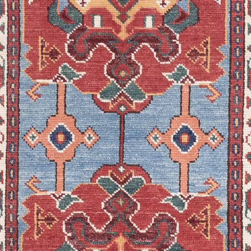 Alfombra de pasillo Alfombra Ziegler - Kazak - 287 x 77 cm - azul
