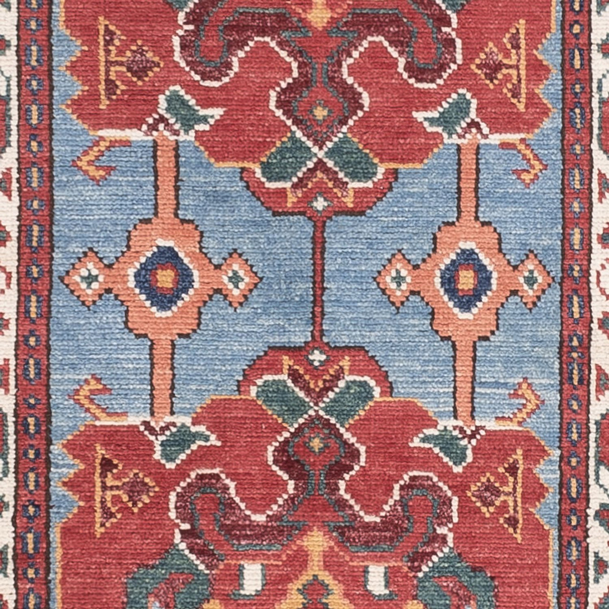 Alfombra de pasillo Alfombra Ziegler - Kazak - 287 x 75 cm - azul