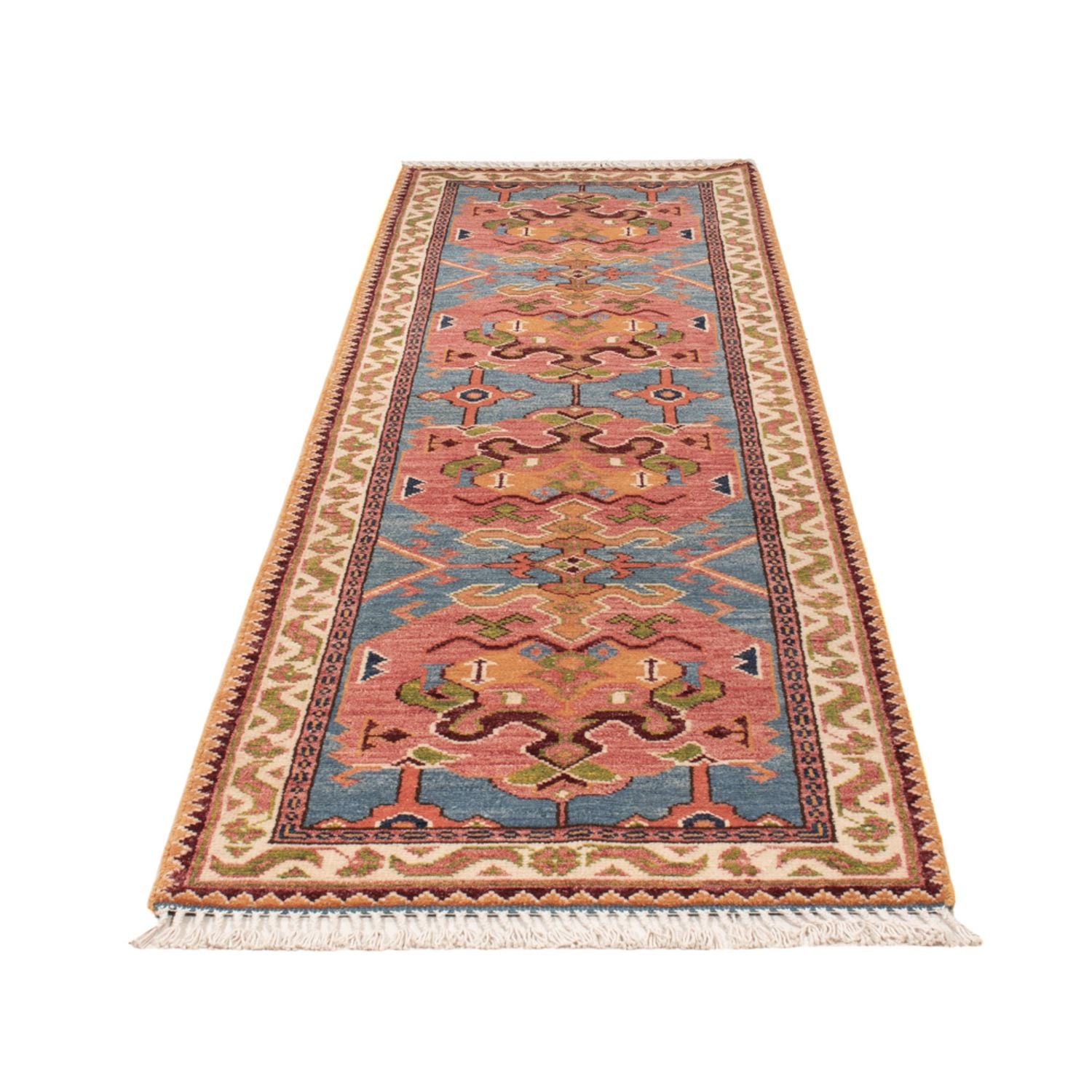 Alfombra de pasillo Alfombra Ziegler - Kazak - 296 x 78 cm - azul