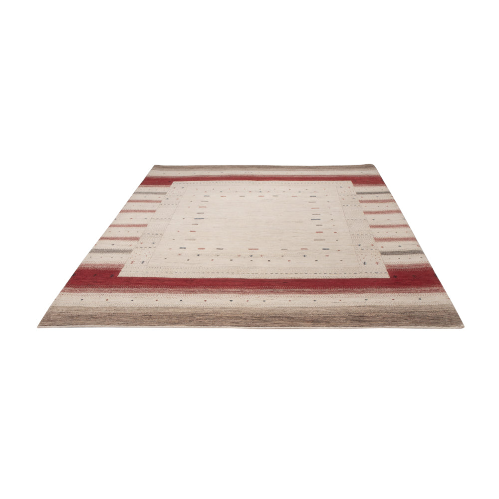 Alfombra Gabbeh - Loribaft Indus - 242 x 176 cm - beige claro