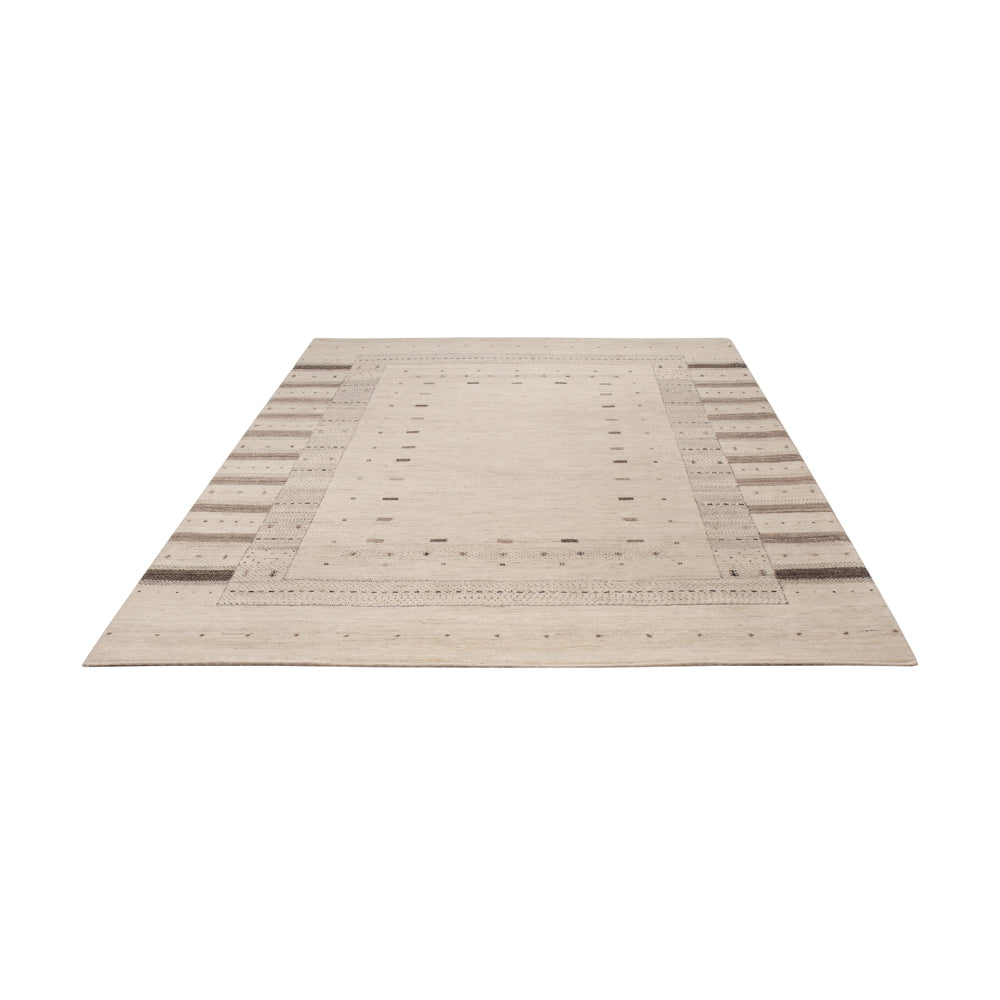 Alfombra Gabbeh - Loribaft Indus - 246 x 176 cm - beige claro