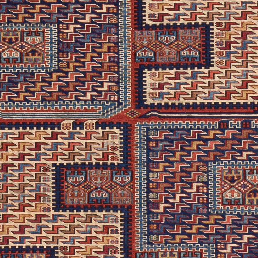 Alfombra Kelim - Oriental - Soumak - 212 x 170 cm - multicolor