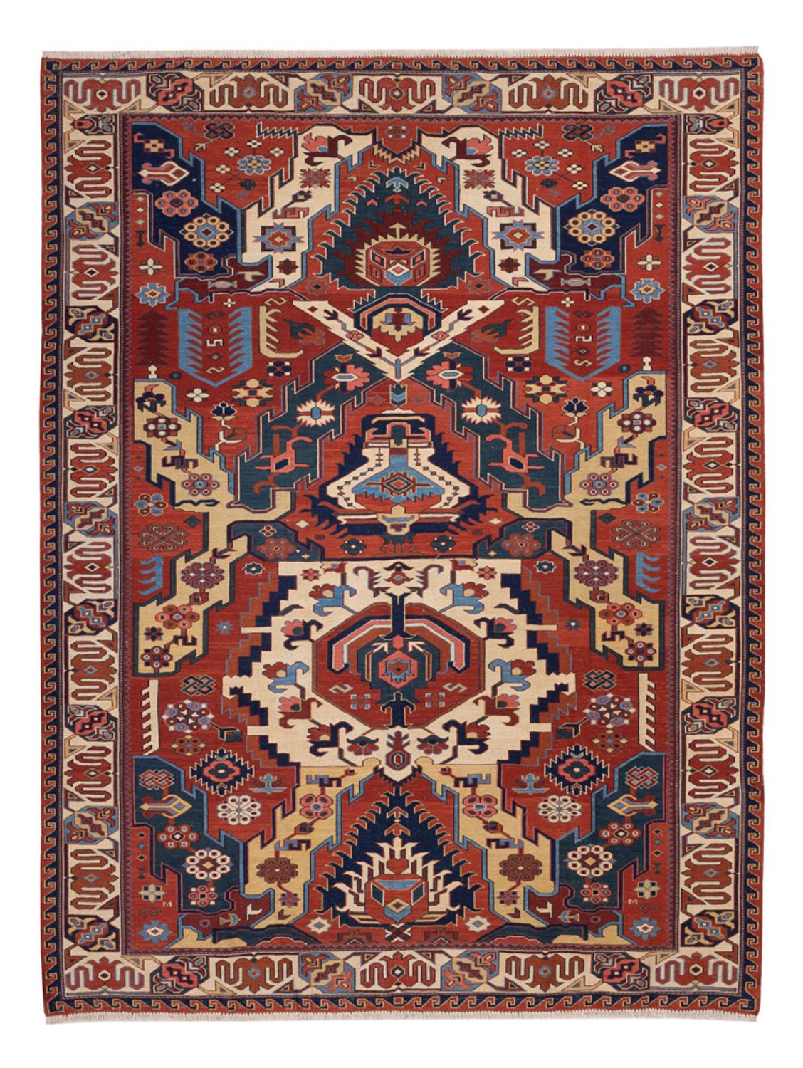 Alfombra Kelim - Oriental - Soumak - 256 x 194 cm - multicolor