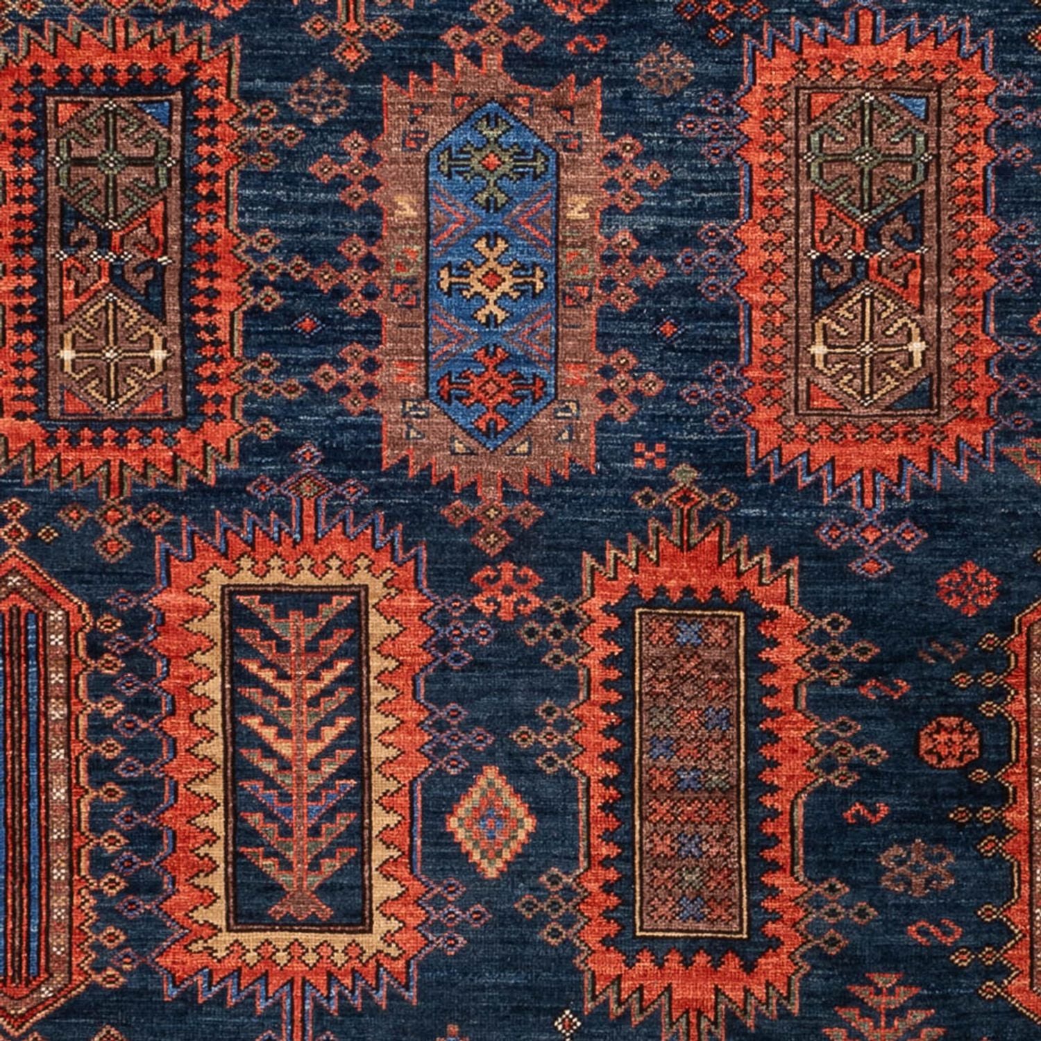 Alfombra Ziegler - Kazak - 283 x 184 cm - azul oscuro