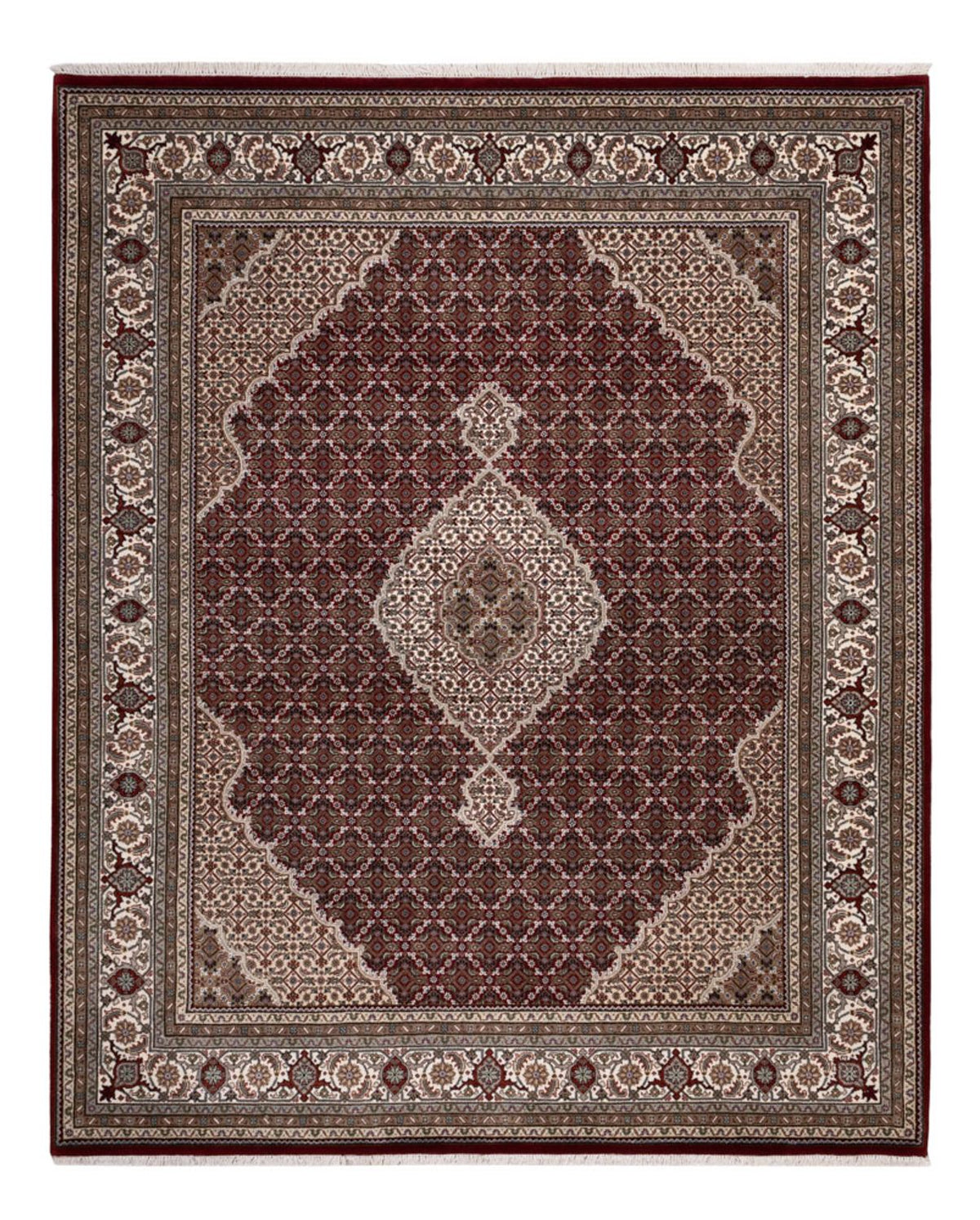 Alfombra oriental - Tabriz - 256 x 205 cm - beige oscuro