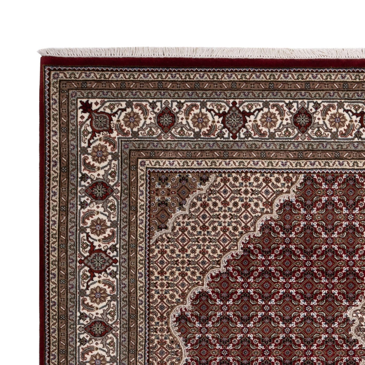 Alfombra oriental - Tabriz - 256 x 205 cm - beige oscuro