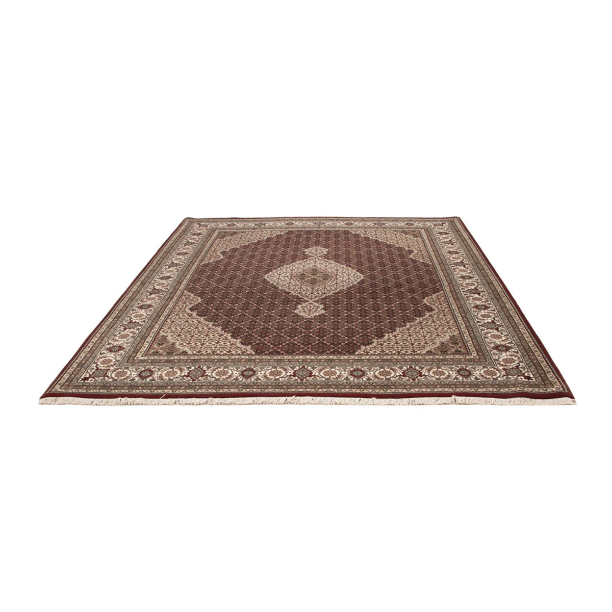 Alfombra oriental - Tabriz - 256 x 205 cm - beige oscuro