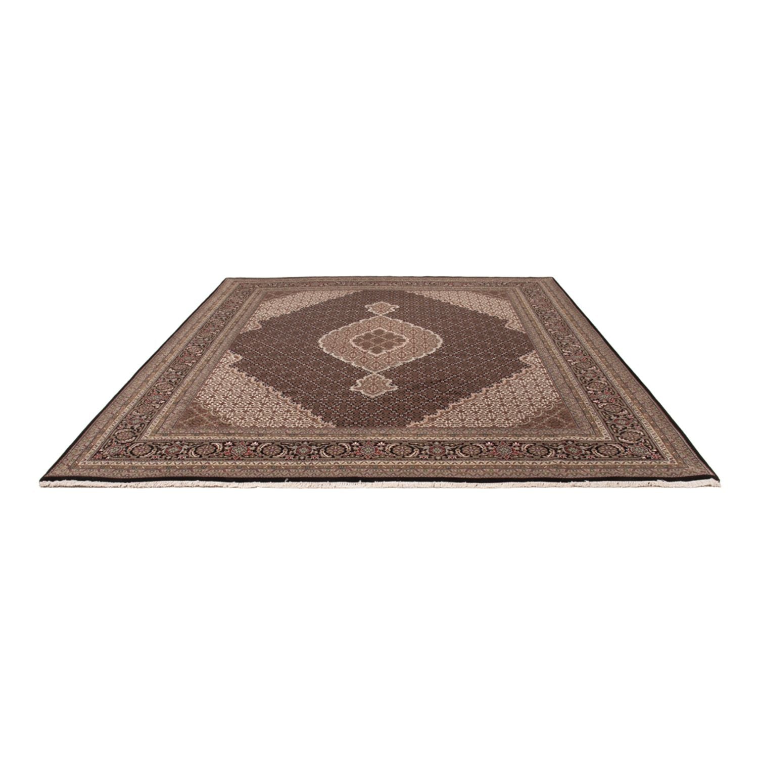 Alfombra oriental - Tabriz - 305 x 250 cm - beige oscuro
