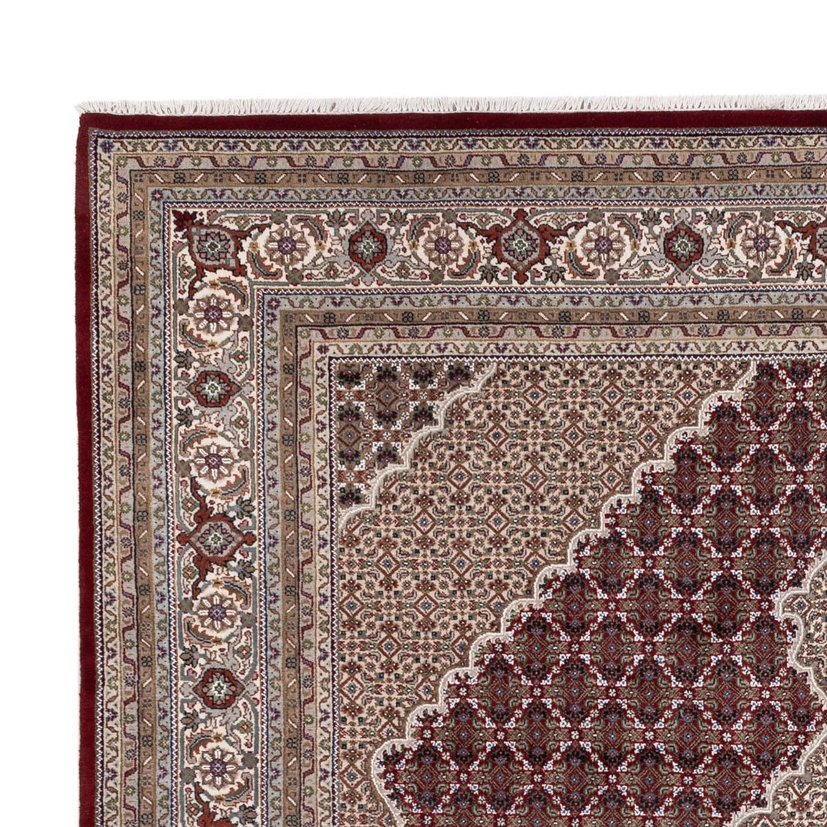 Alfombra oriental - Tabriz - 306 x 248 cm - beige oscuro