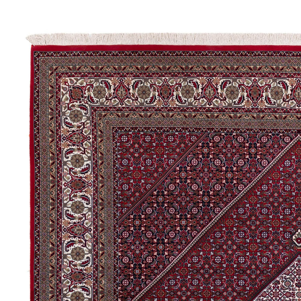 Alfombra oriental - Bidjar - Indus - 305 x 251 cm - rojo oscuro