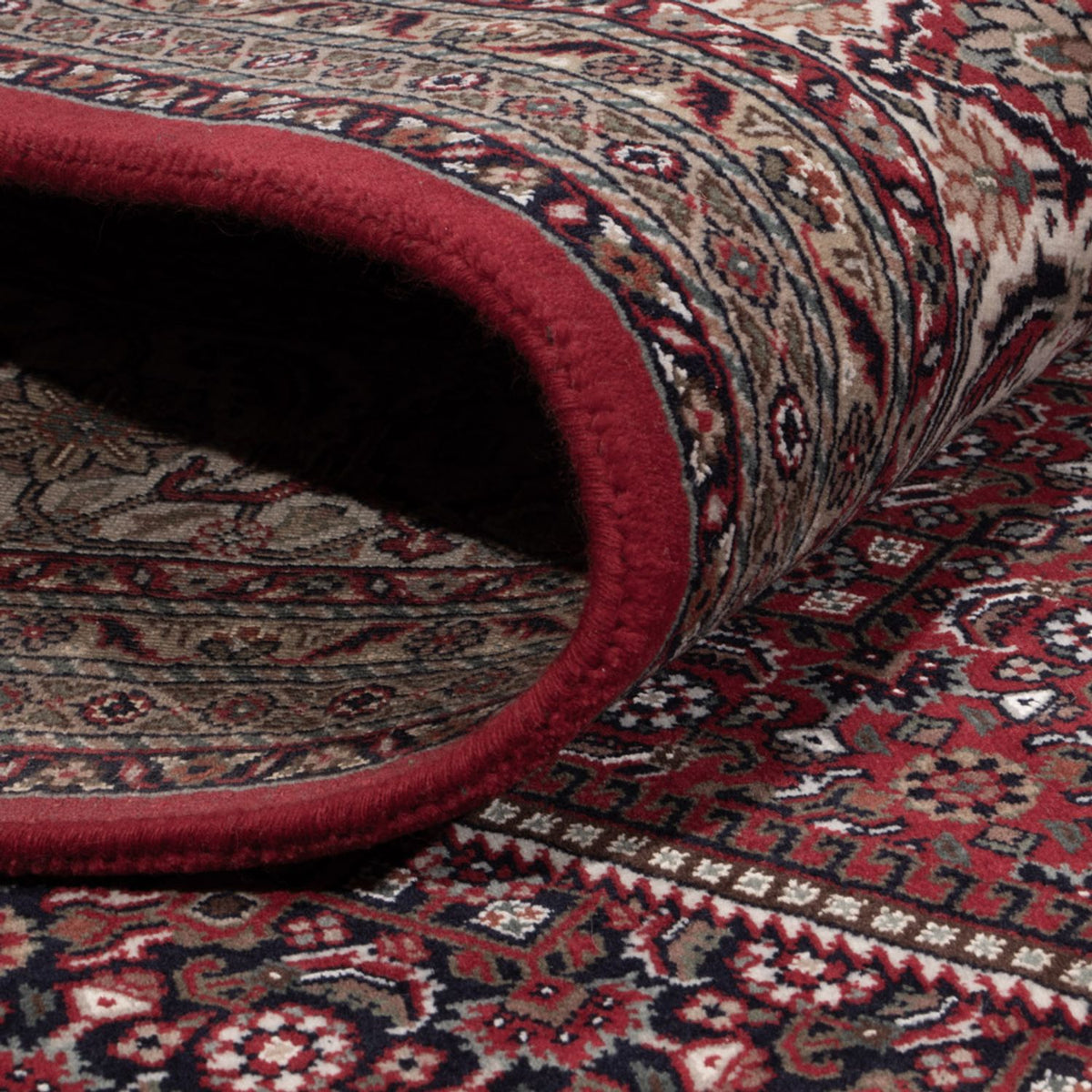 Alfombra oriental - Bidjar - Indus - 305 x 251 cm - rojo oscuro