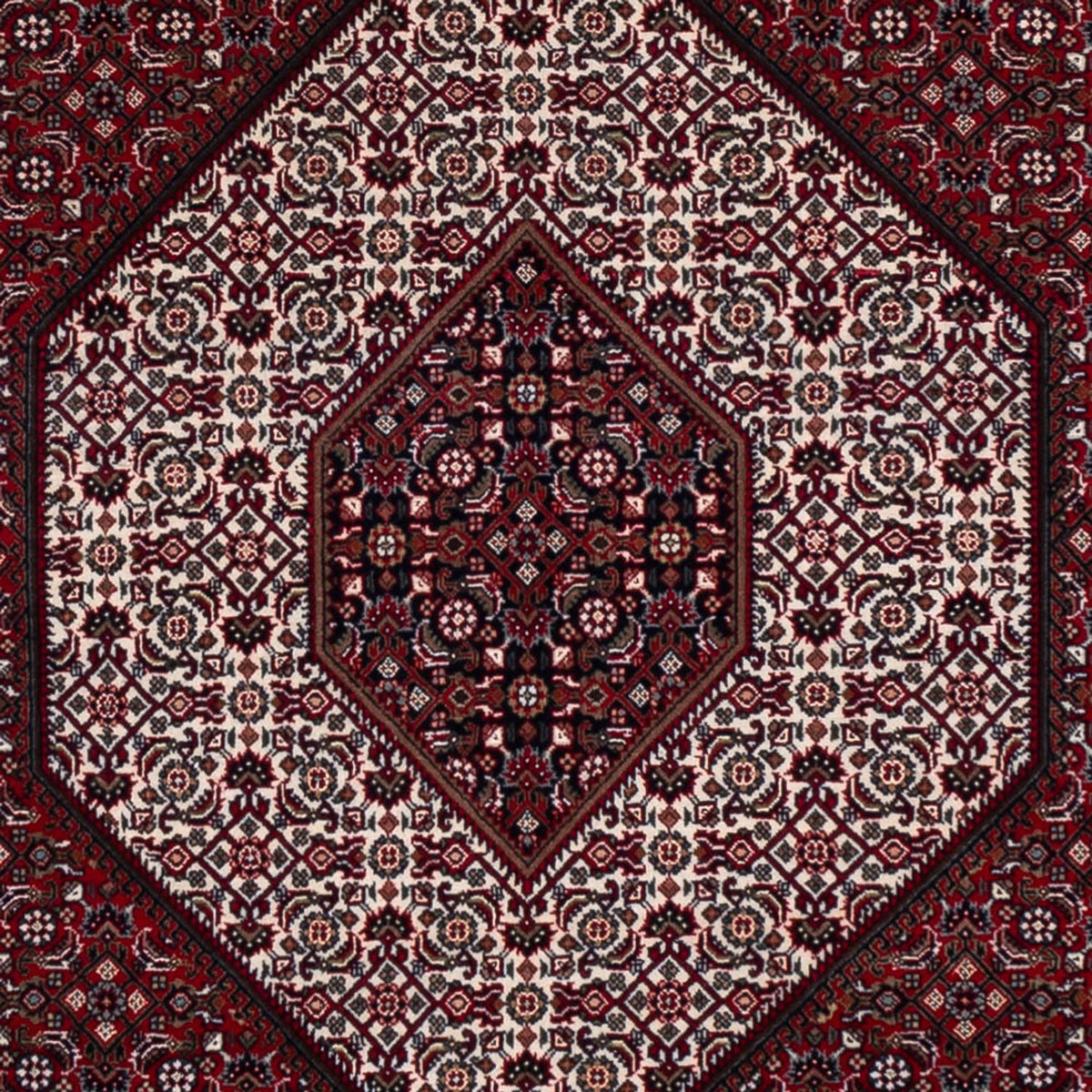 Alfombra oriental - Bidjar - Indus - 304 x 251 cm - rojo oscuro