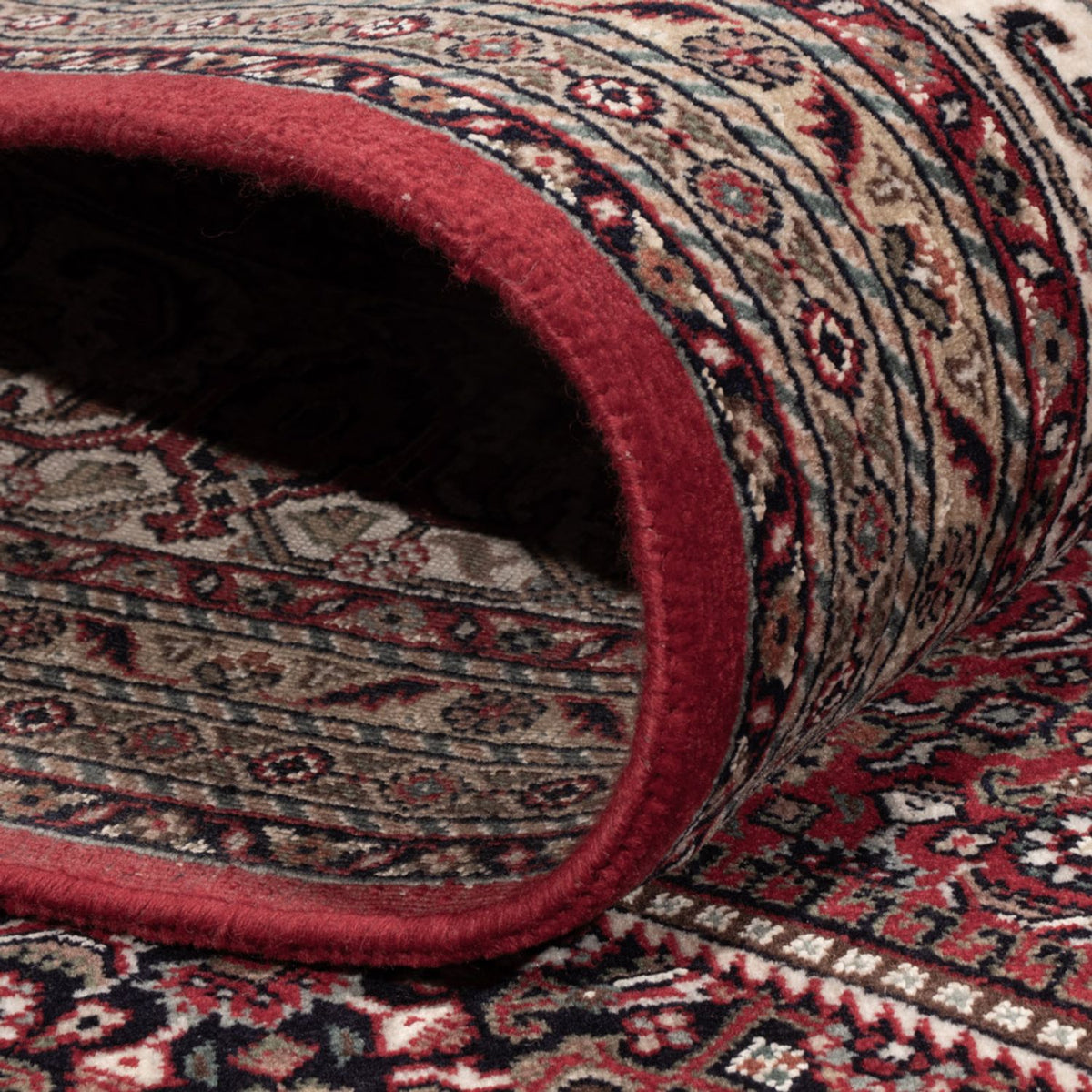Alfombra oriental - Bidjar - Indus - 304 x 251 cm - rojo oscuro
