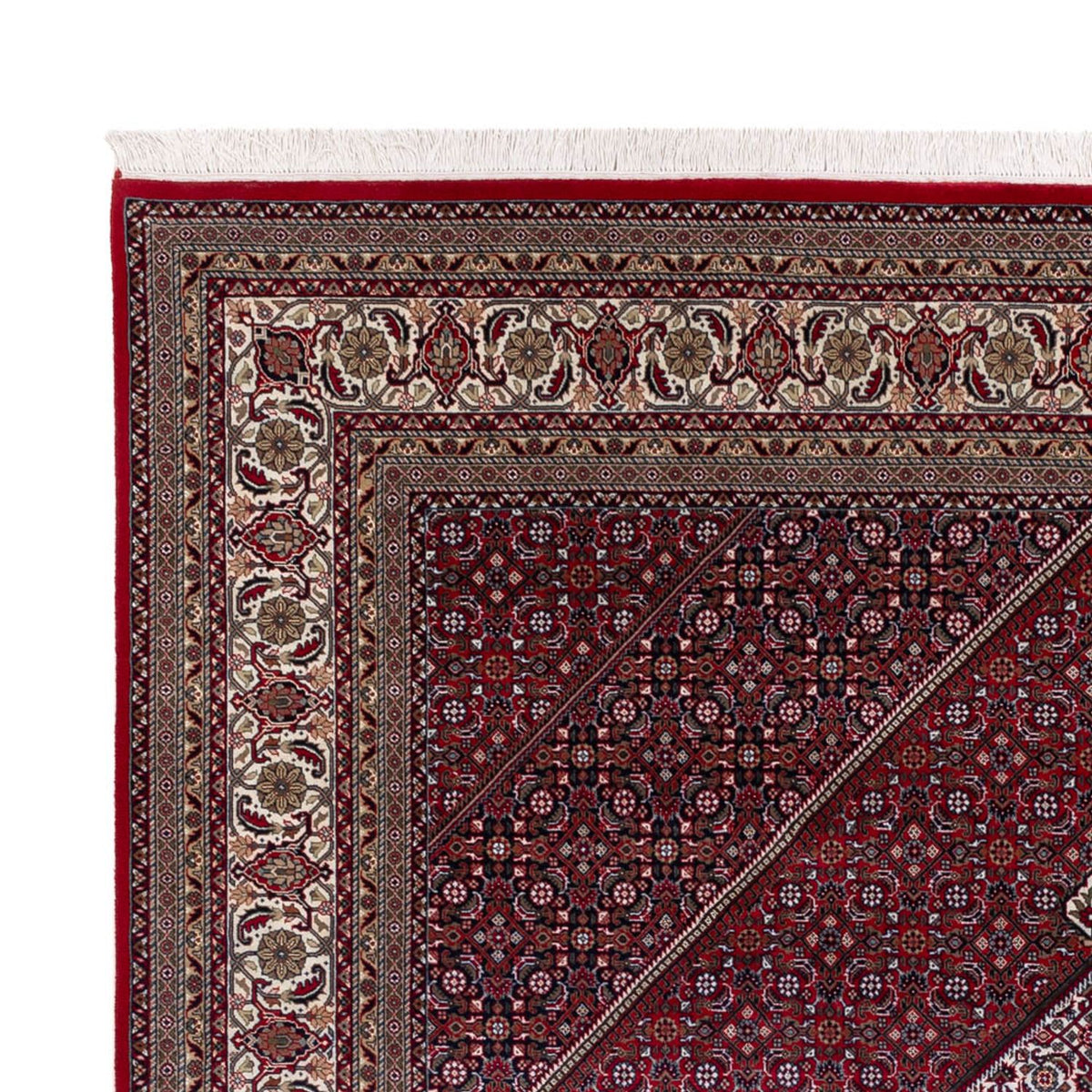 Alfombra oriental - Bidjar - Indus - 300 x 247 cm - rojo oscuro